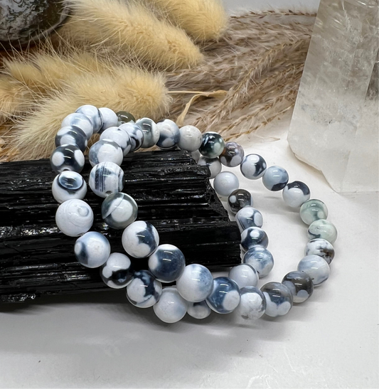 Orca Agate Stretch Bracelet 8mm: Emotional Healing | Self Acceptance | Past Trauma Healing