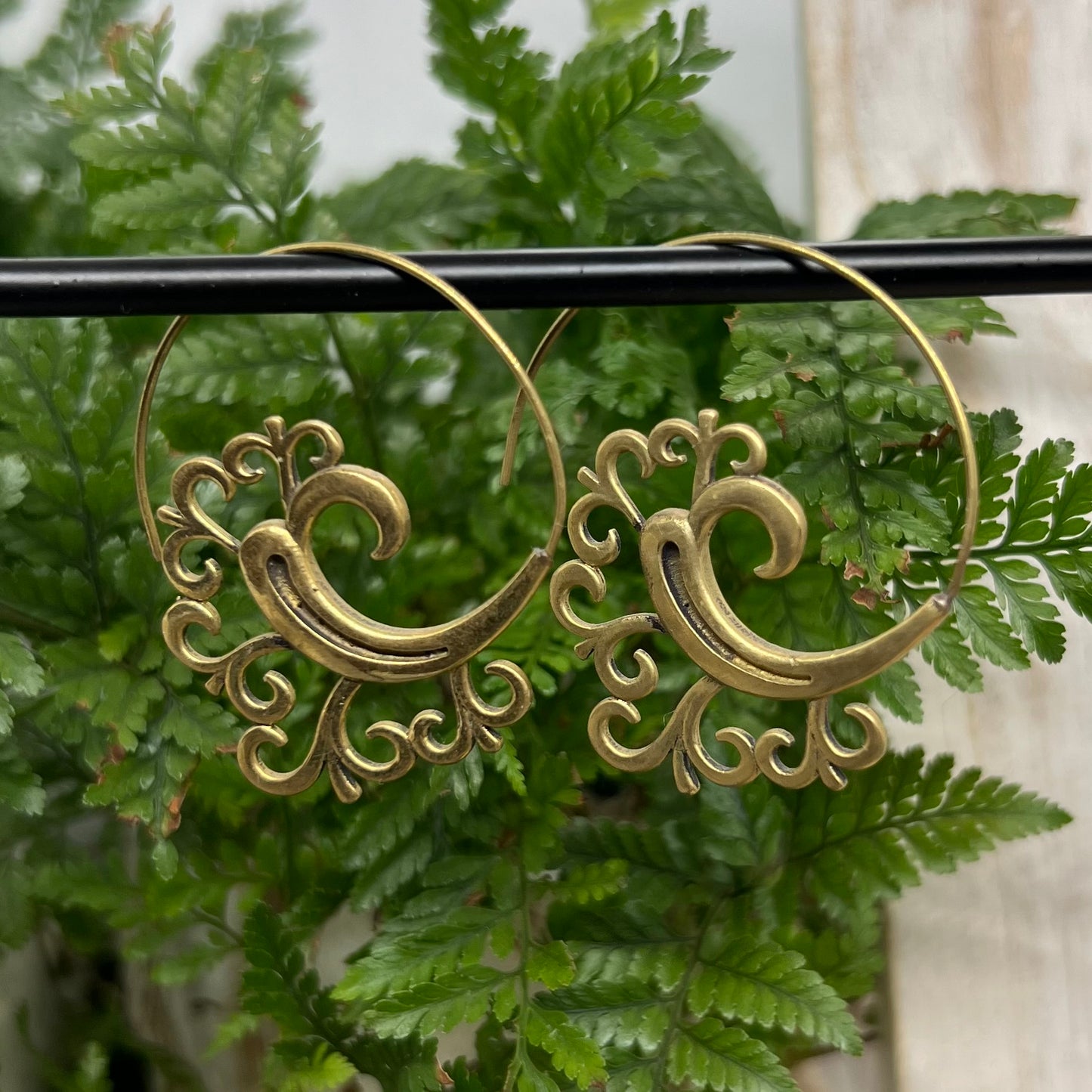 Boho Brass | Spiral Mandala Earrings (i)