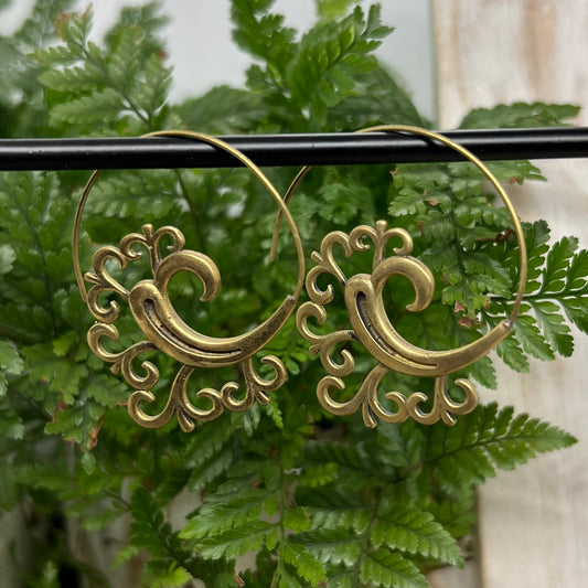 Boho Brass | Spiral Mandala Earrings (i)