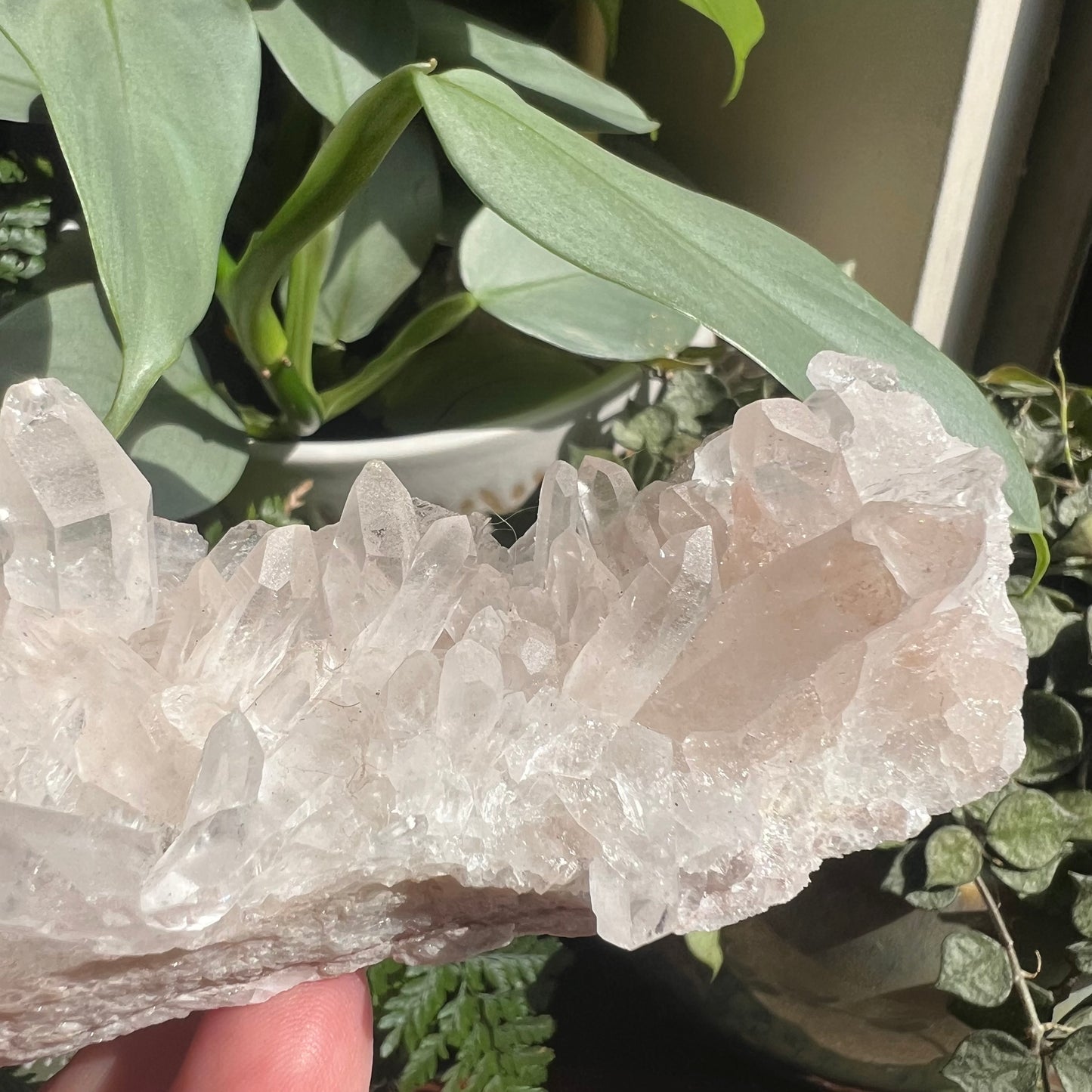Pink Himalayan Samadhi Quartz Cluster