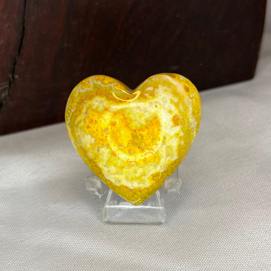 Bumblebee Jasper Heart carving