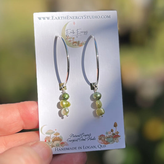 Dyed Freshwater Pearl Hoop Earrings