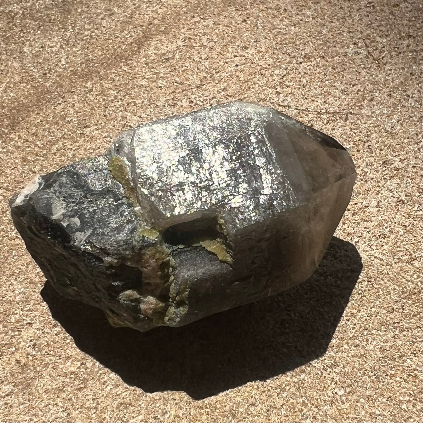 Morion Black Quartz with Smoky cap Specimen