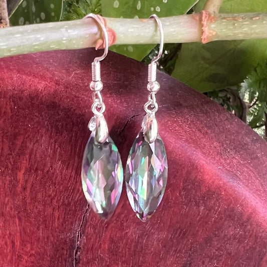 Faceted Aura Quartz Earrings: Uplifting ∙ Joyful ∙ Aura Cleansing