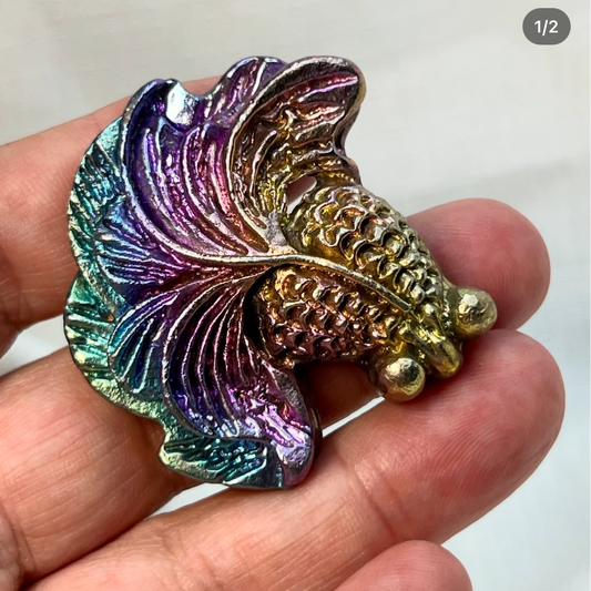 Rainbow Bismuth flat backed Goldfish / Koi Fish