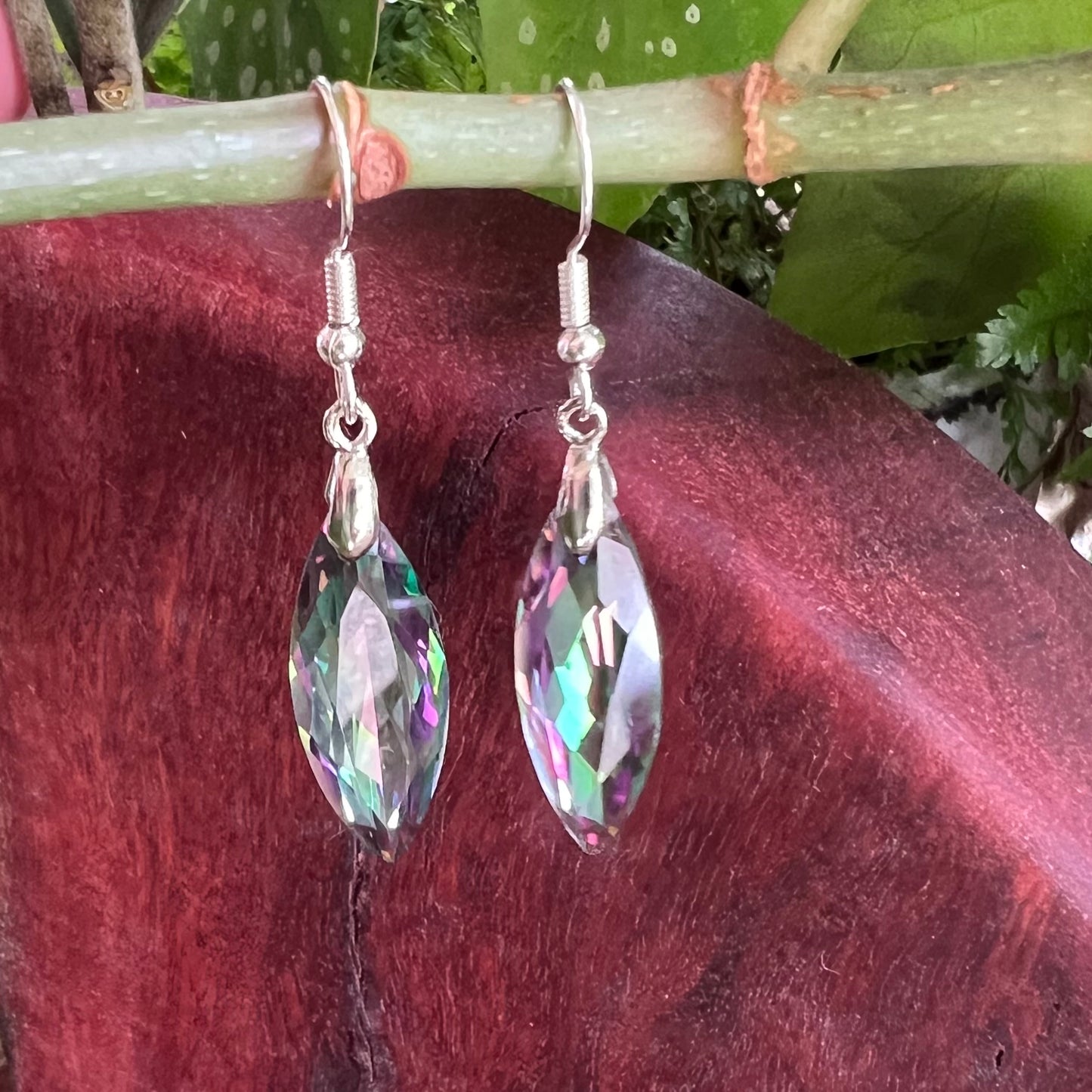 Faceted Aura Quartz Earrings: Uplifting ∙ Joyful ∙ Aura Cleansing