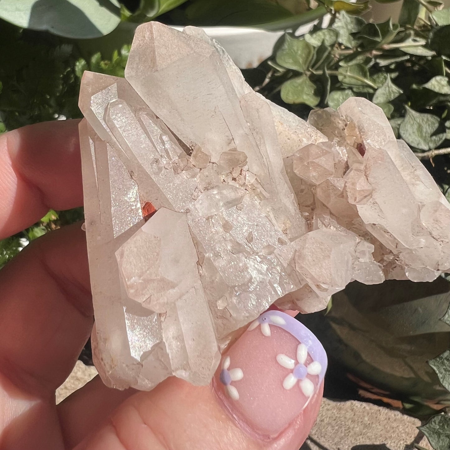 Himalayan Samadhi Pink Quartz Cluster (104g)