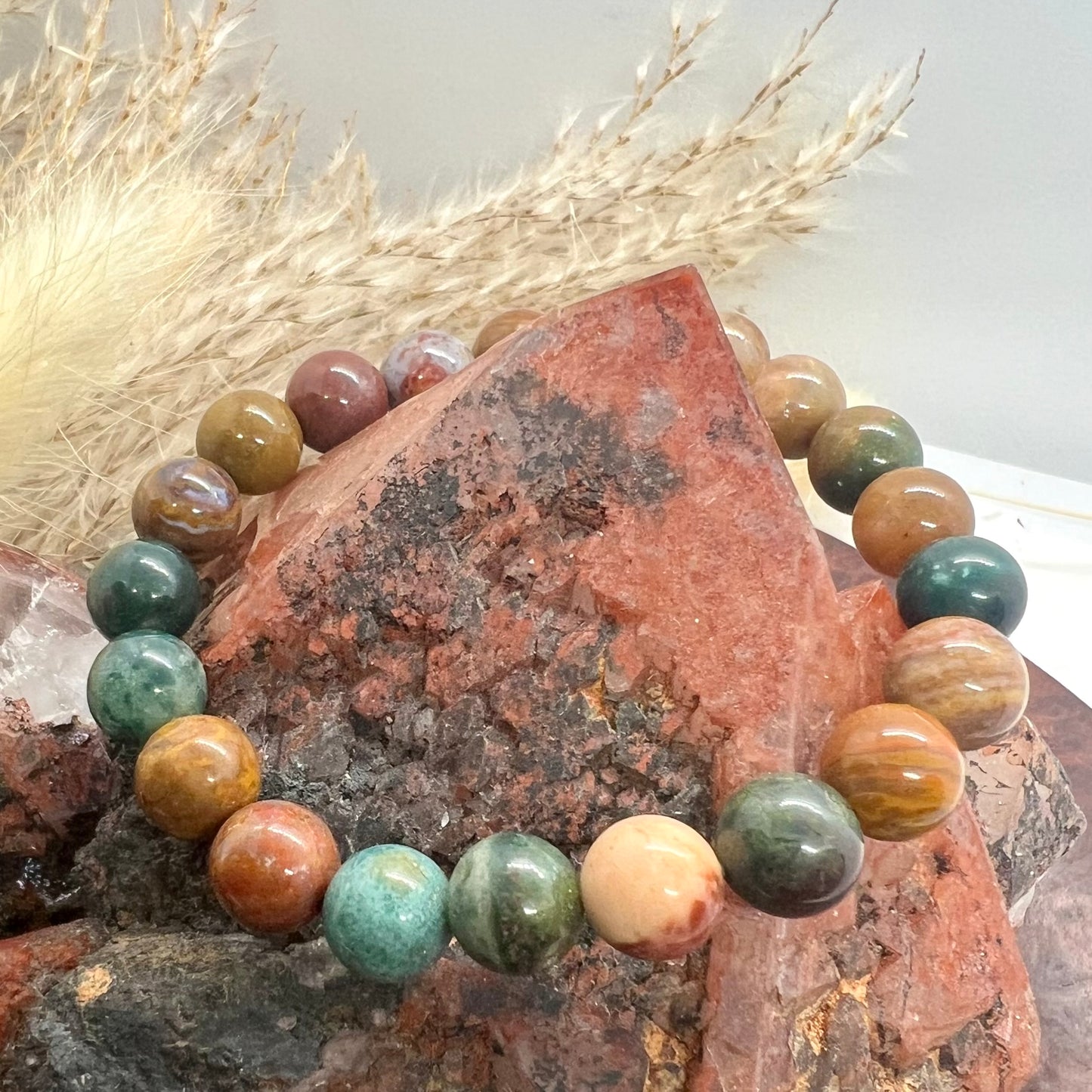 Ocean Jasper Stretch Bracelet 8mm: Joyful | Nurturing | Personal Growth