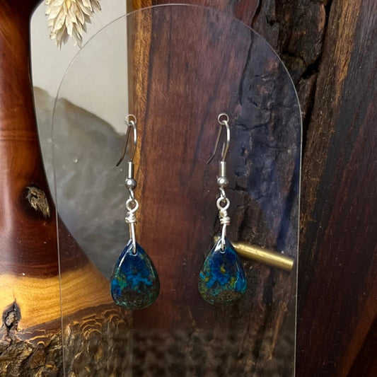 Shattuckite Crystal Earrings: Harmony ∙ Communication ∙ Honest Expression