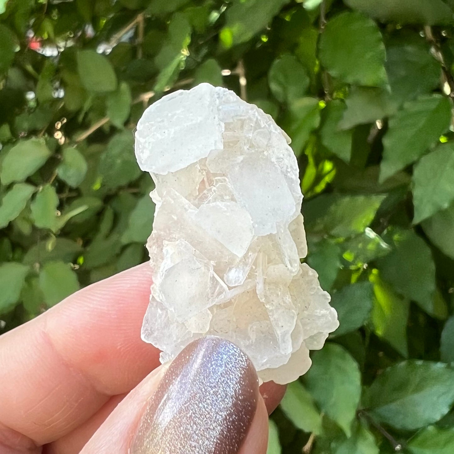White Calcite with Pink Sugar Druzy Apophyllite Zeolite specimen - Jalgoan District, Maharashtra, India