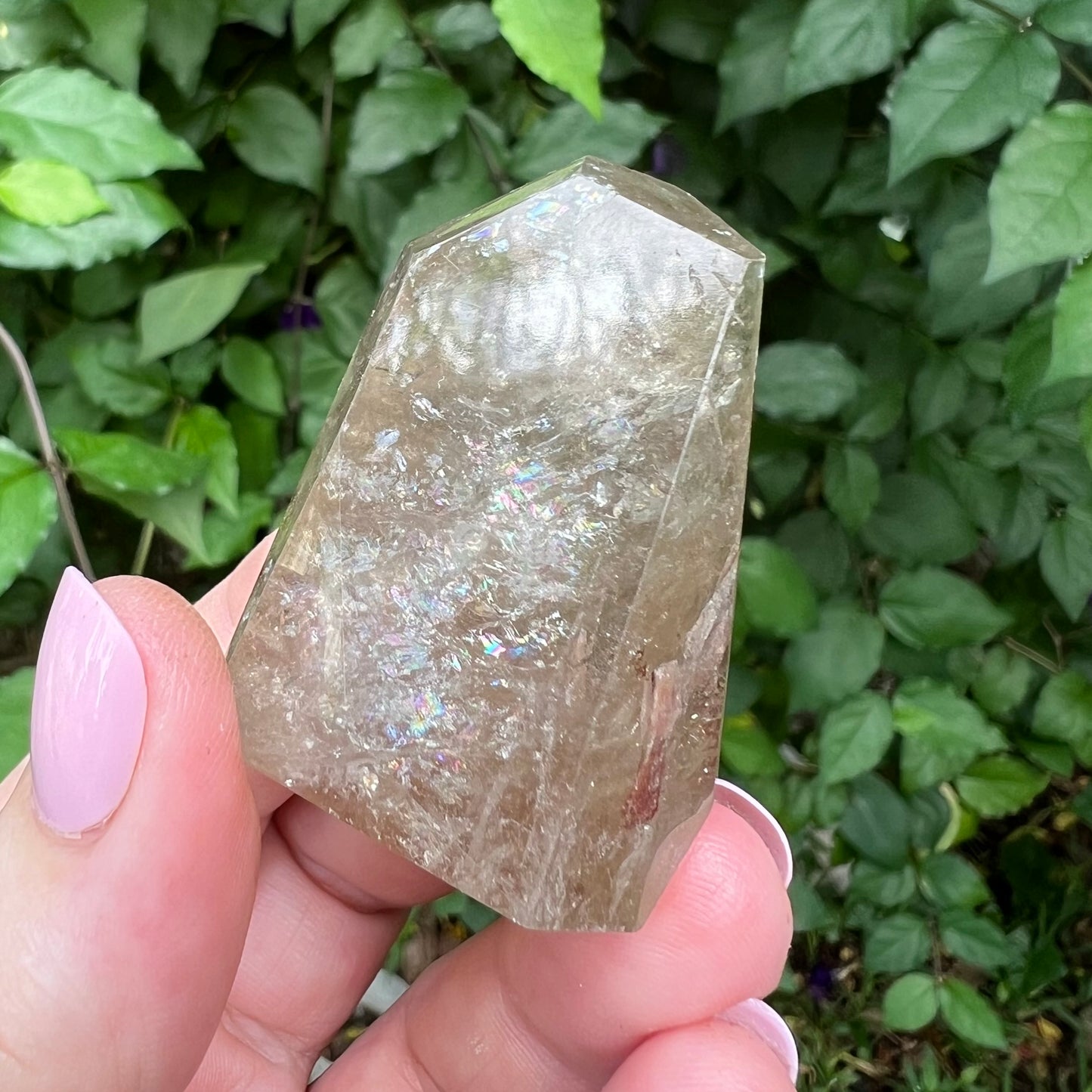 Natural Smoky Citrine Polished Freeform with Rainbows - Brazil