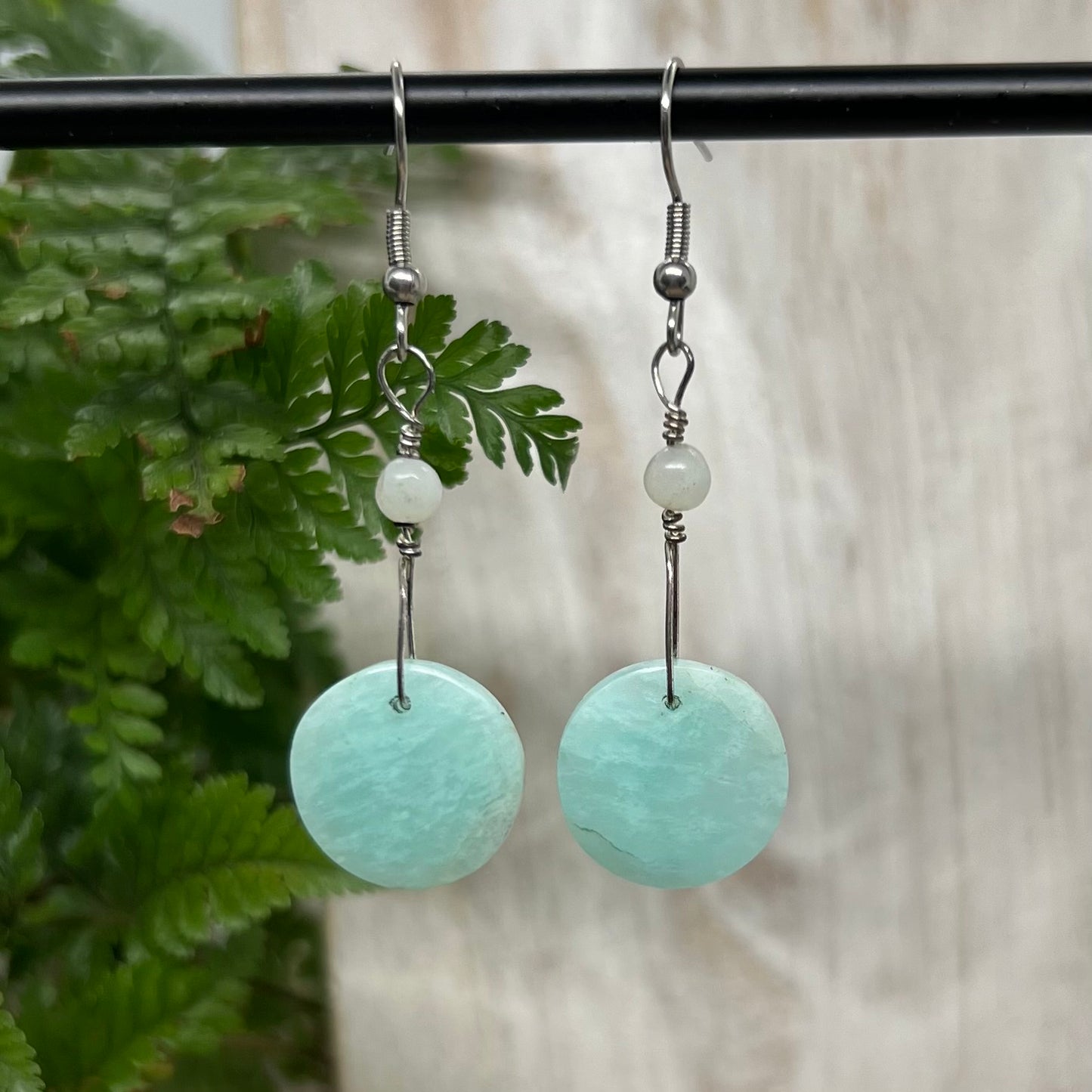 Amazonite Crystal Earrings: Inspiration ∙ Emotional Healing ∙ Self Expression