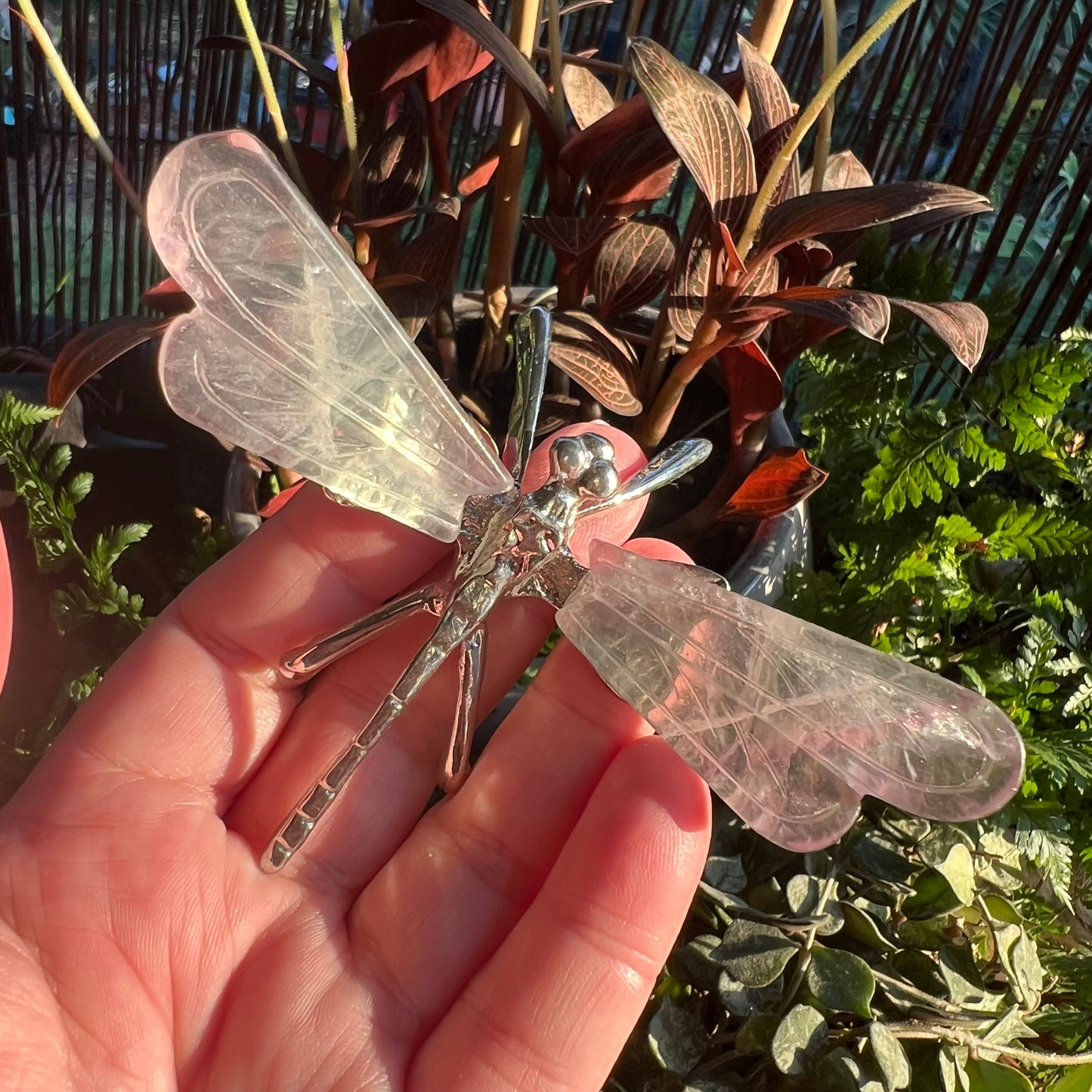 Pastel Rainbow Fluorite Dragonfly