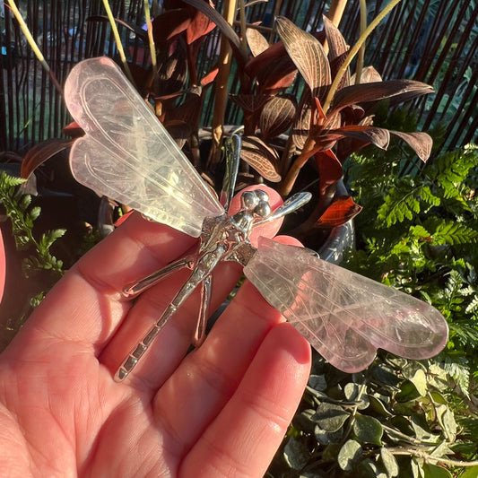 Pastel Rainbow Fluorite Dragonfly