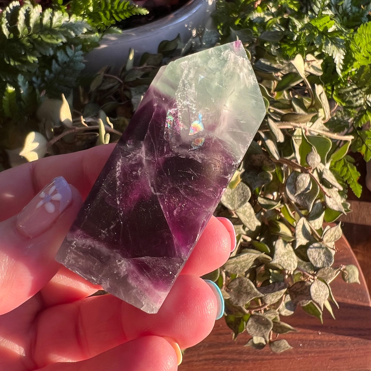 Snowflake Rainbow Fluorite Tower (ii)