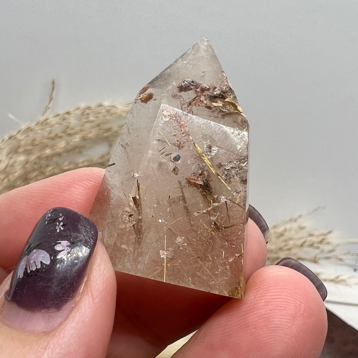 Golden Rutile Quartz Mini Tower (Brazil) (b)