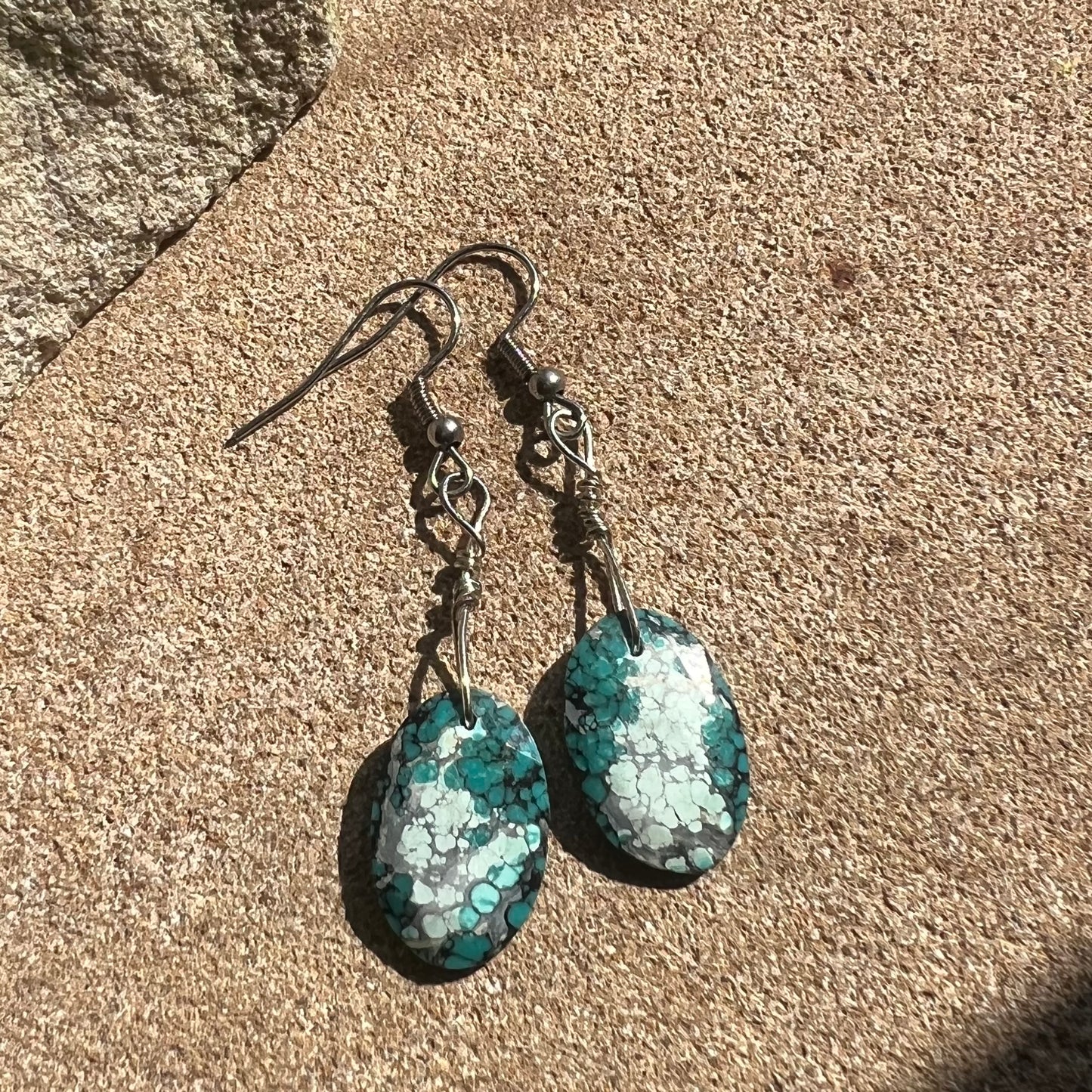 Tibetan Turquoise Silver Earrings: Spiritual Clarity ∙ Strength ∙ Ancient Wisdom