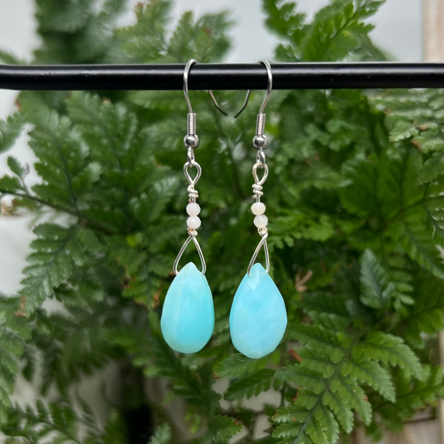 Blue & Pink Opal Little Luminaries Earrings: Communication ∙ Emotional Healing ∙ Calm