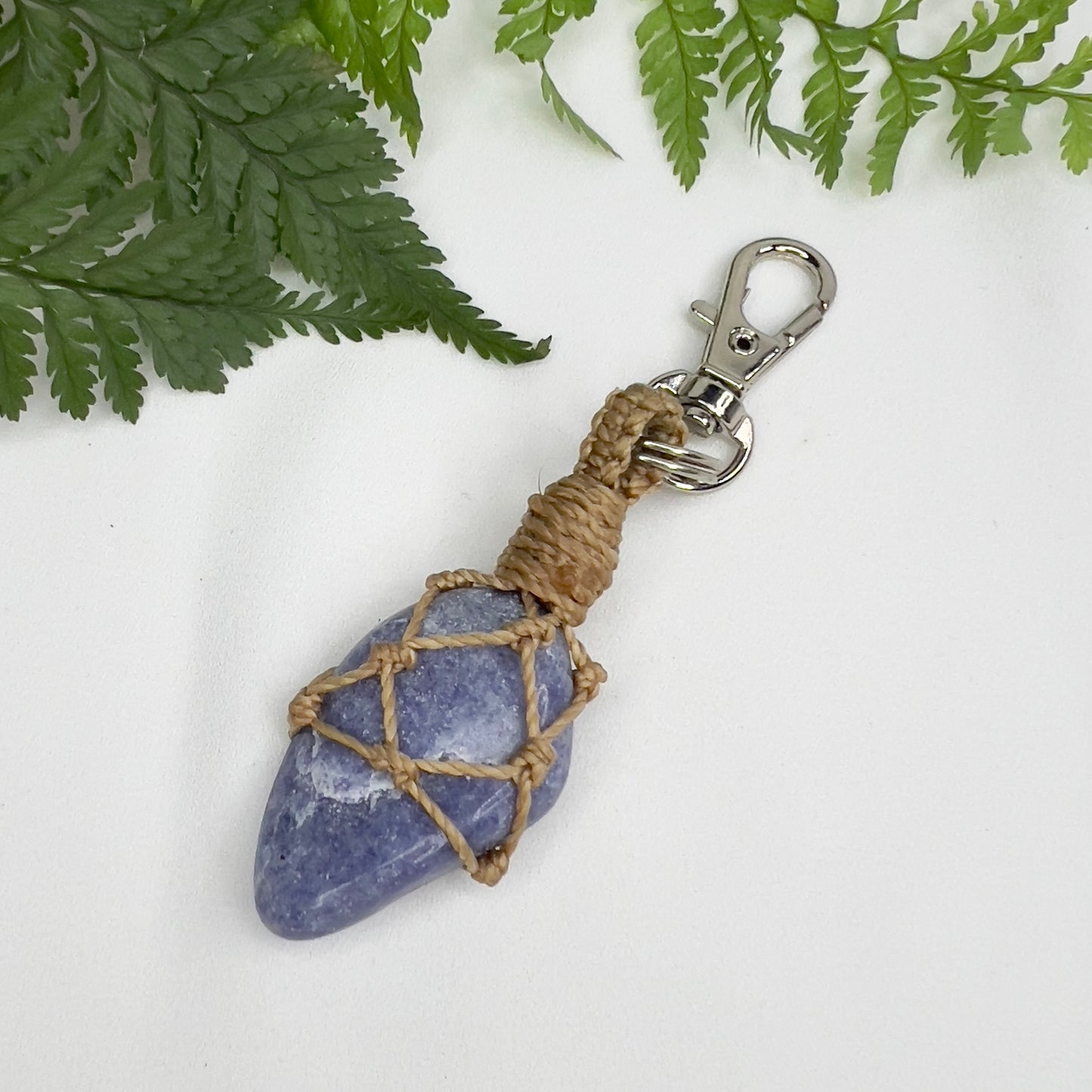 Crystal Macrame Keyring Charm | Pet Collar Charm