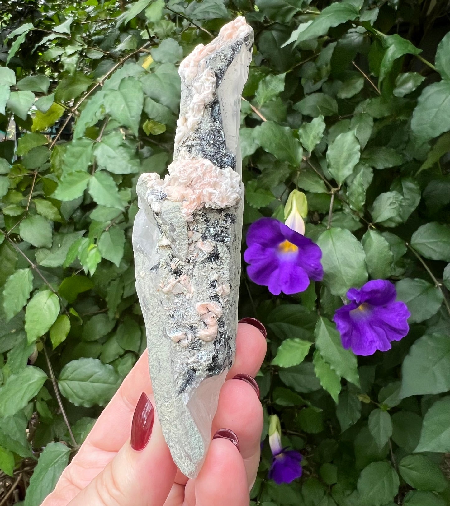 Quartz Wand Twin - Inner Mongolian - Self-healing, Double-terminated - Inclusions - Keys