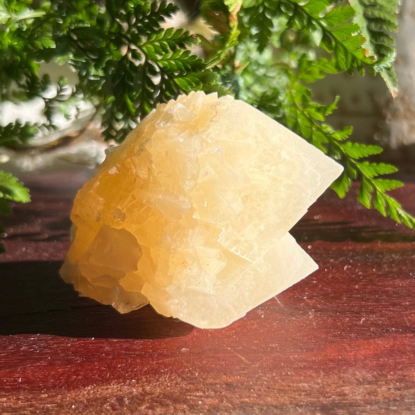 Orange Calcite Point Cluster