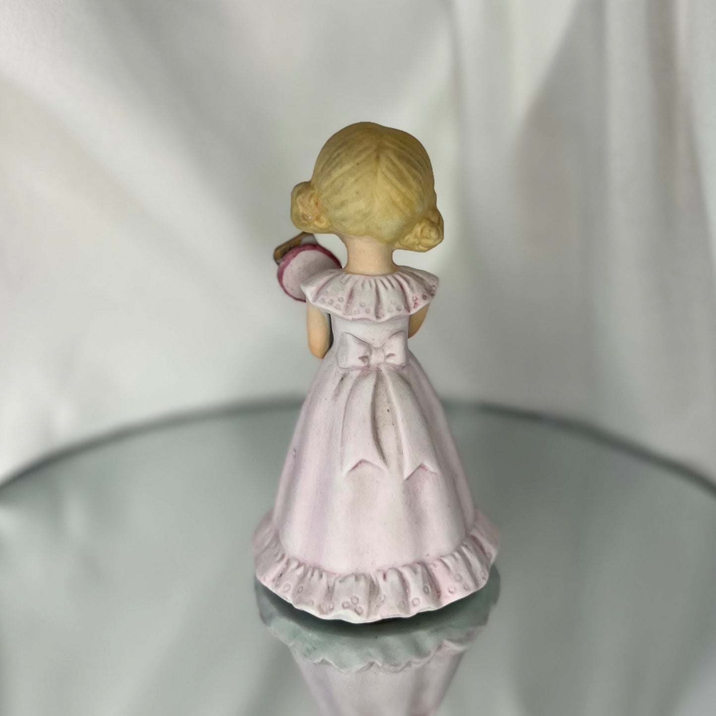 'Growing Up Birthday Girls' Porcelain Figurine | Vintage 5th Birthday Cake Topper | Blonde girl version | Enesco | 1984