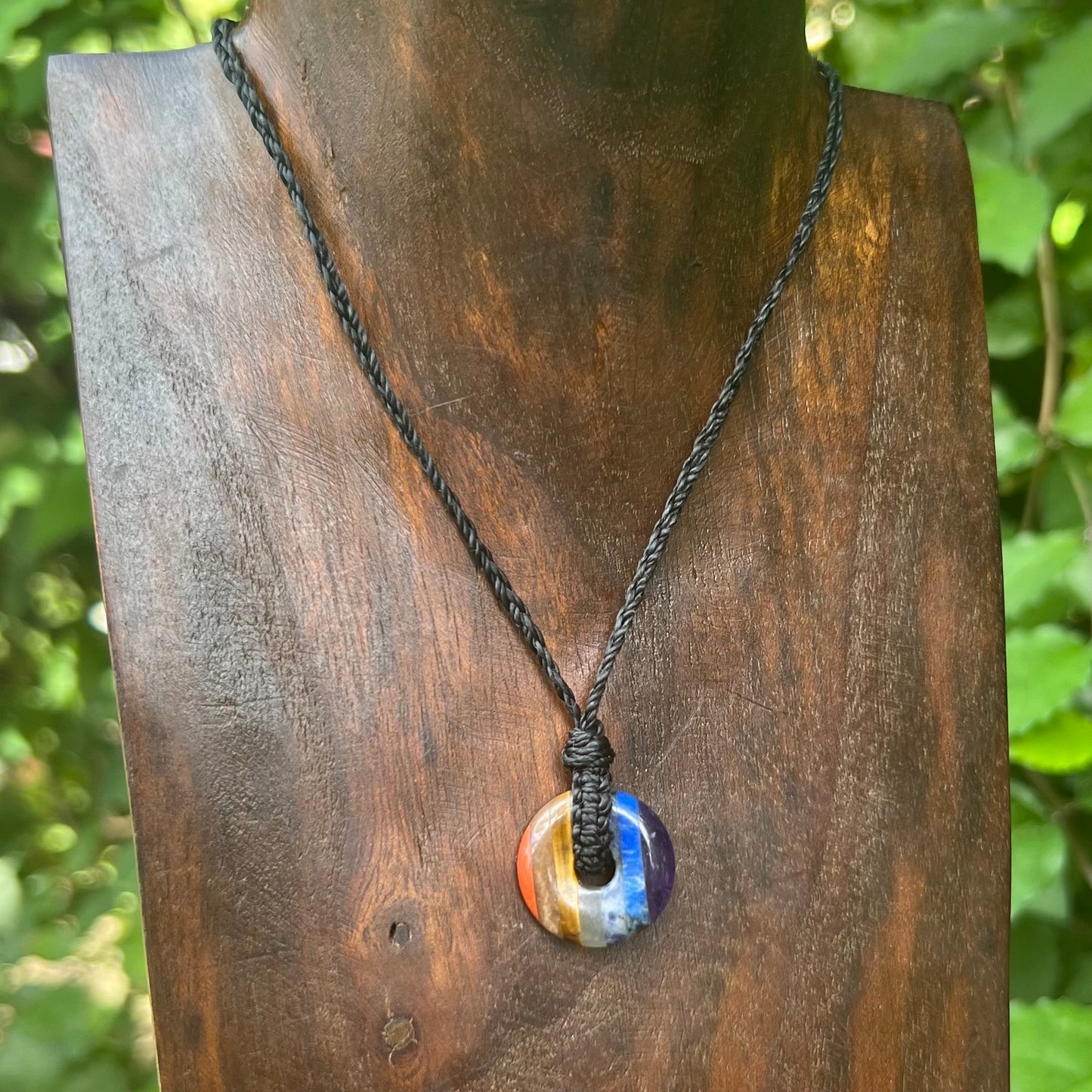 Chakra Perpetual Pendant Macrame Necklace