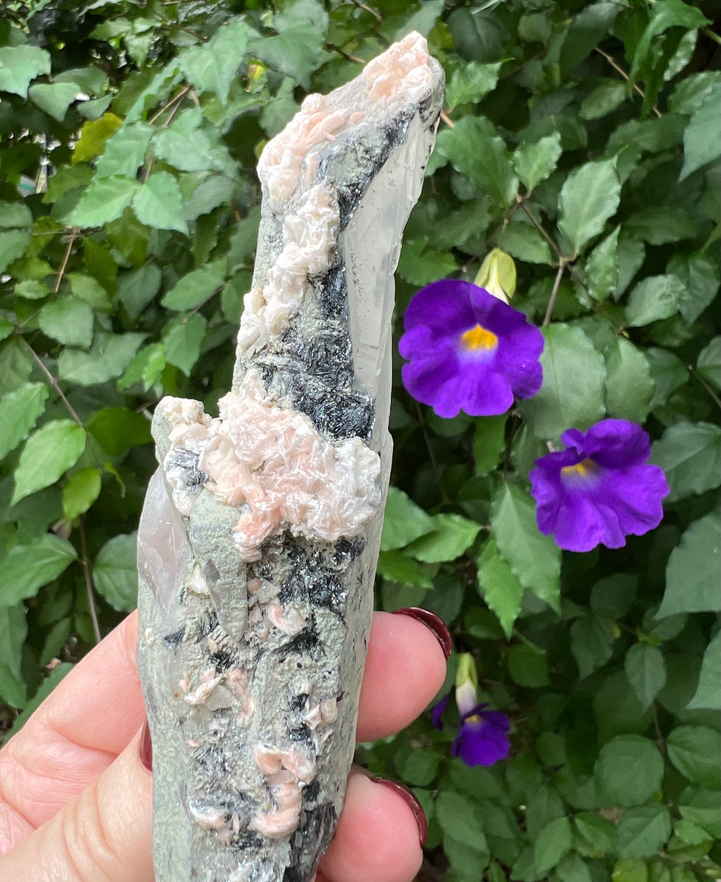 Quartz Wand Twin - Inner Mongolian - Self-healing, Double-terminated - Inclusions - Keys