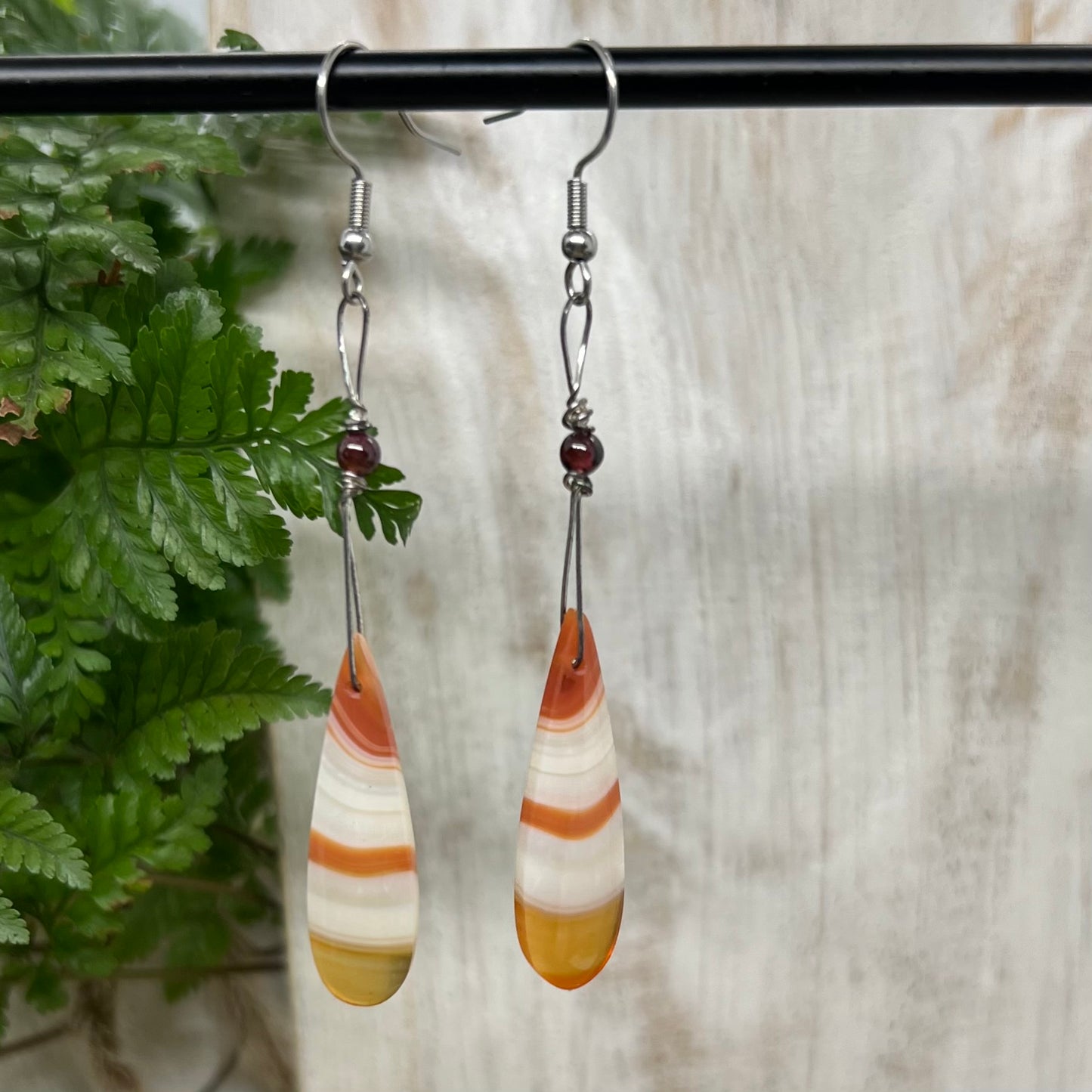 Carnelian and Garnet Crystal Earrings: Creativity ∙ Passion ∙ Confidence