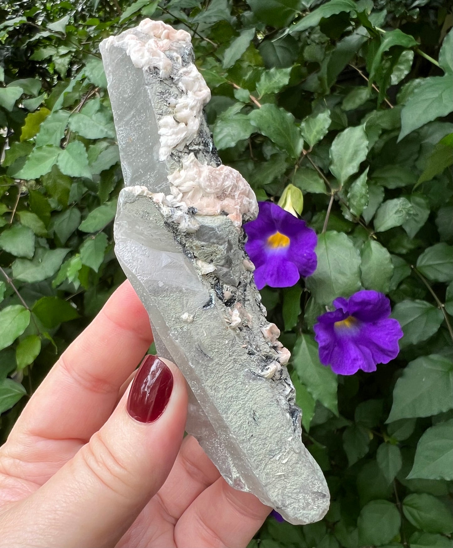 Quartz Wand Twin - Inner Mongolian - Self-healing, Double-terminated - Inclusions - Keys