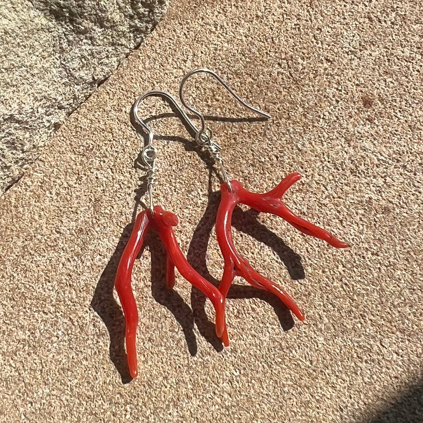 Red Coral (Italy) Sterling Silver Earrings: Passion ∙ Vitality ∙ Emotional Strength
