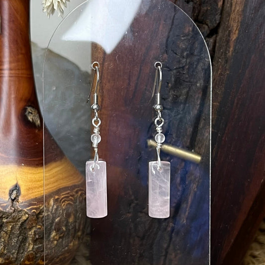 Rose Quartz Crystal Earrings: Self-love ∙ Compassion ∙ Inner Healing