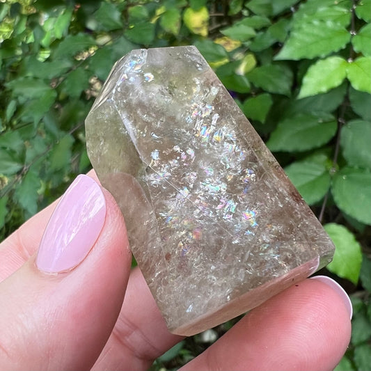 Natural Smoky Citrine Polished Freeform with Rainbows - Brazil