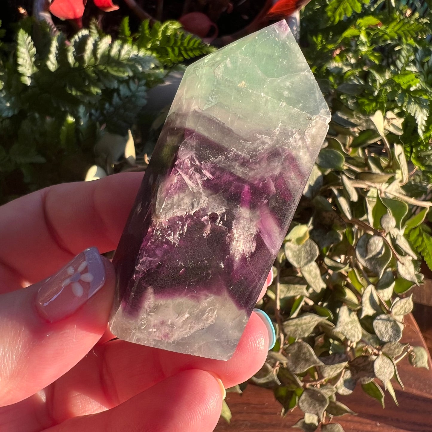 Snowflake Rainbow Fluorite Tower (ii)