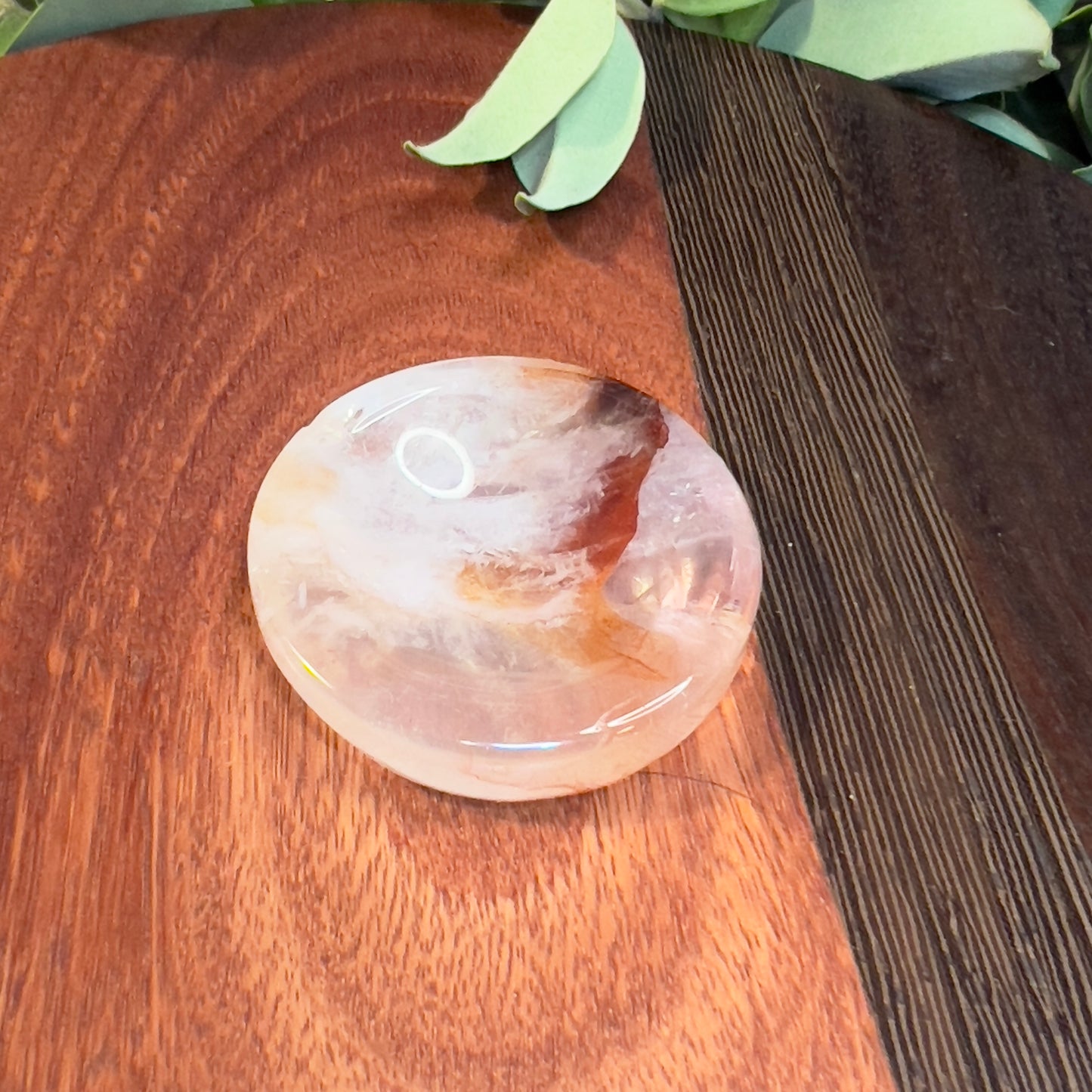 Fire Quartz Ring Dish | Sphere Stand