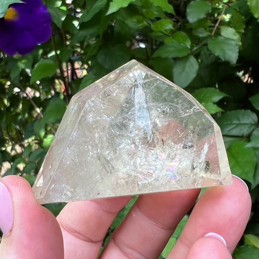 Natural Citrine Polished Freeform with Rainbows - Brazil