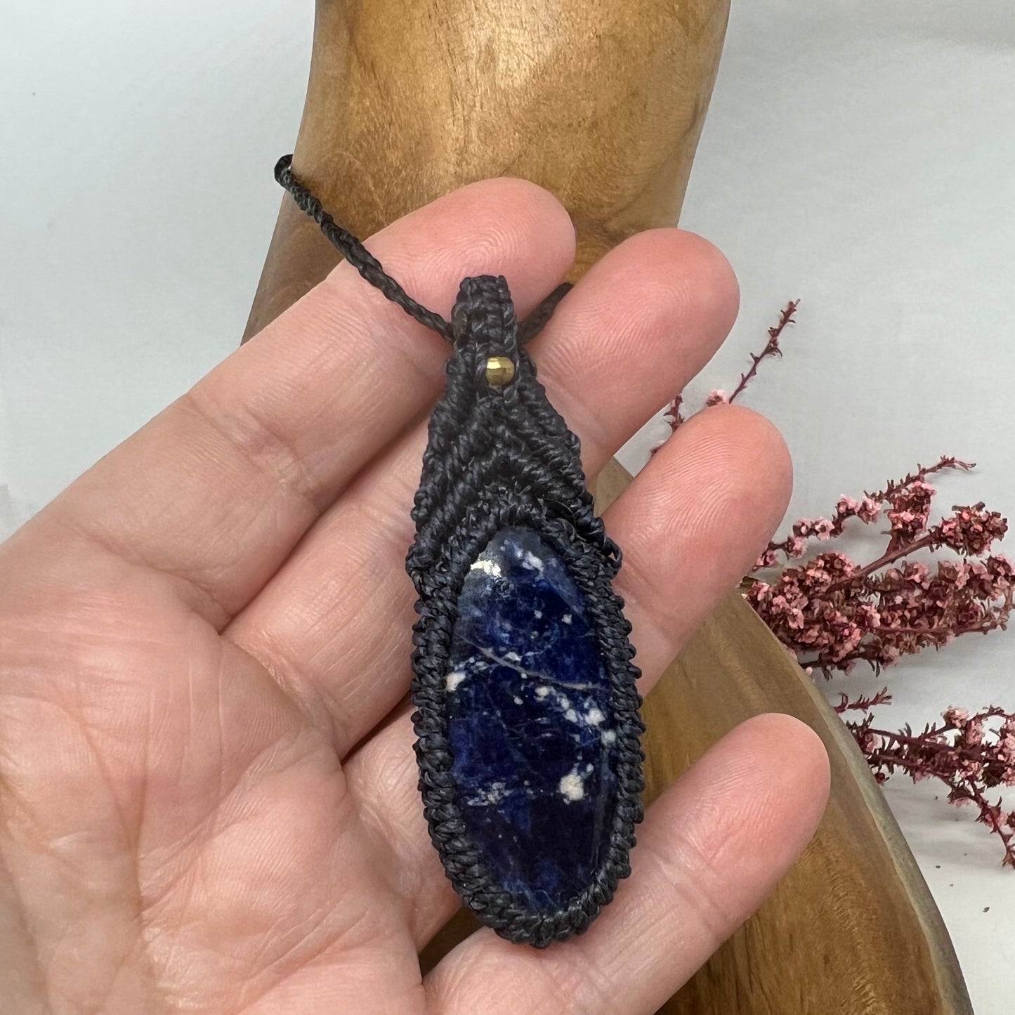 Sodalite Macrame Necklace