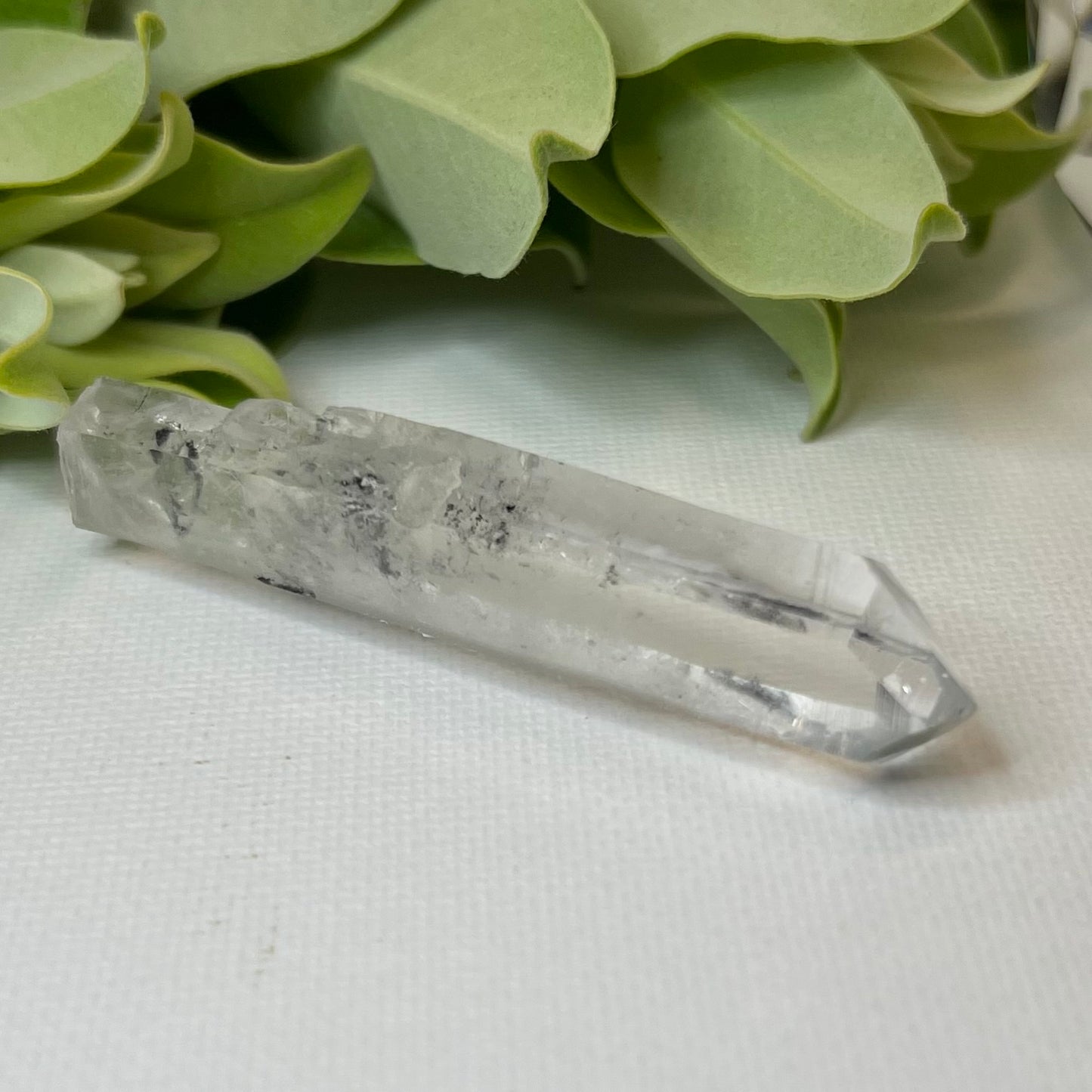 Inky Quartz point - Dawashan Mine, Sichuan, China