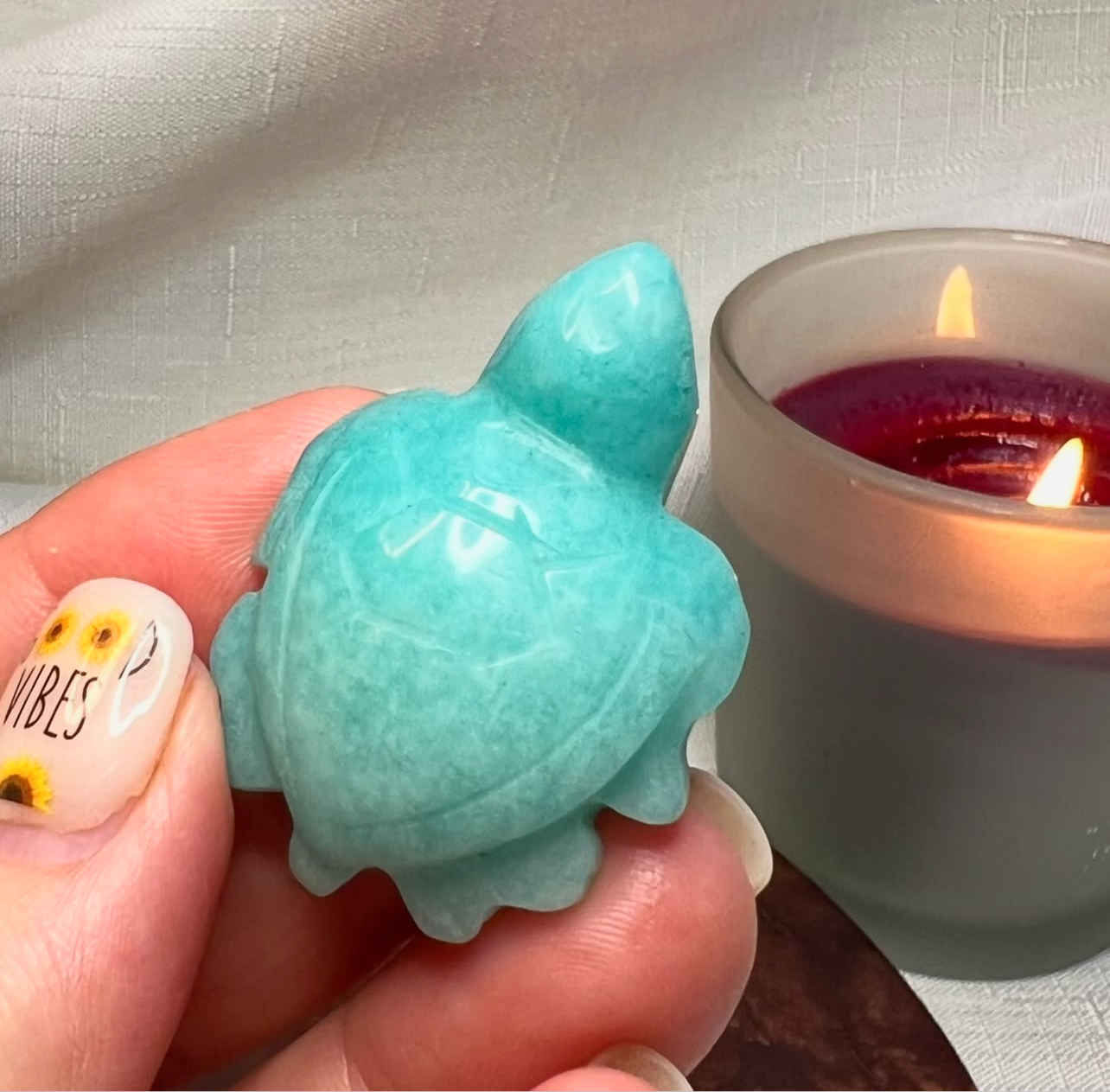 Amazonite Turtle Carving