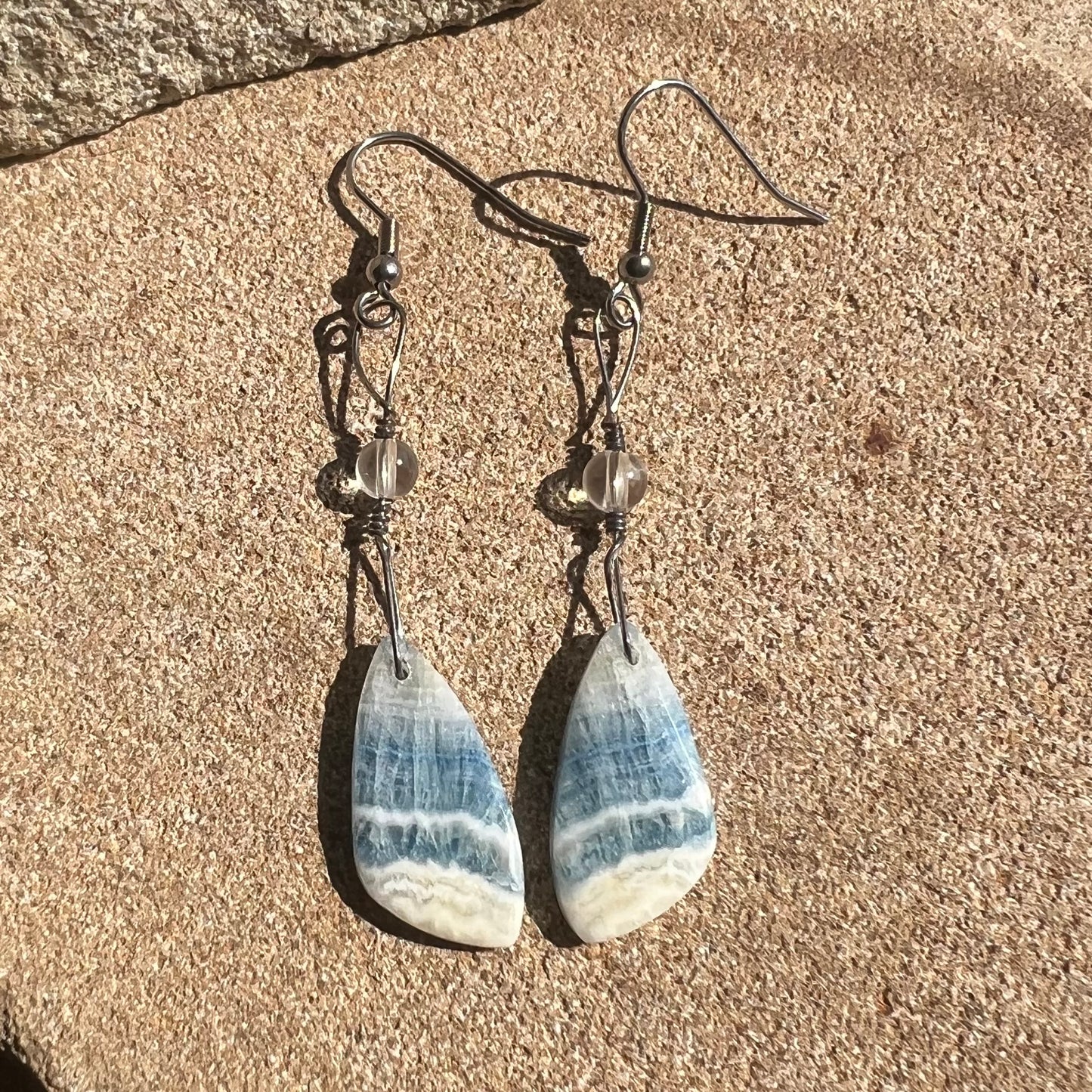 Blue Scheelite Crystal Earrings: Uplifting ∙ Aligning ∙ Enhancing Higher Consciousness