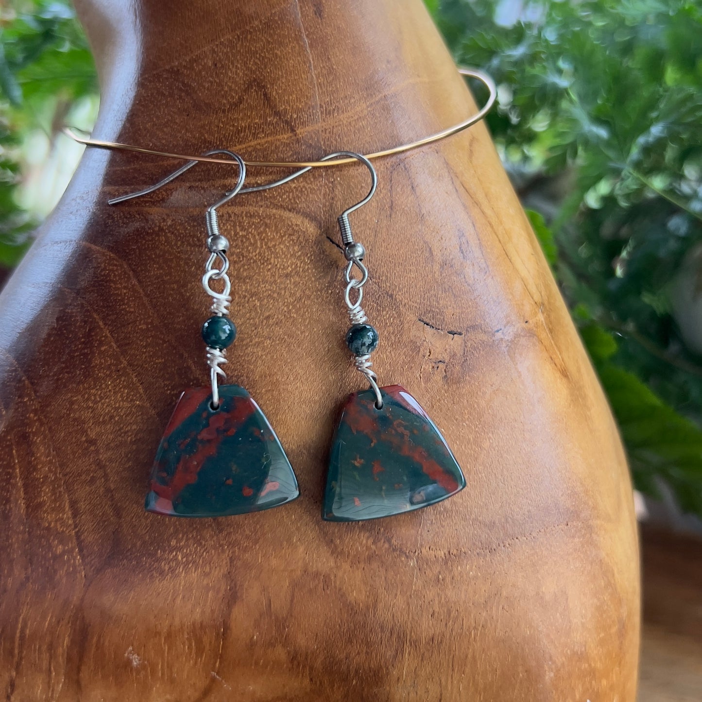 Bloodstone Crystal Earrings: Strength ∙ Resilience ∙ Vitality