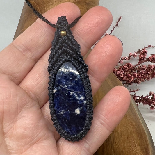 Sodalite Macrame Necklace