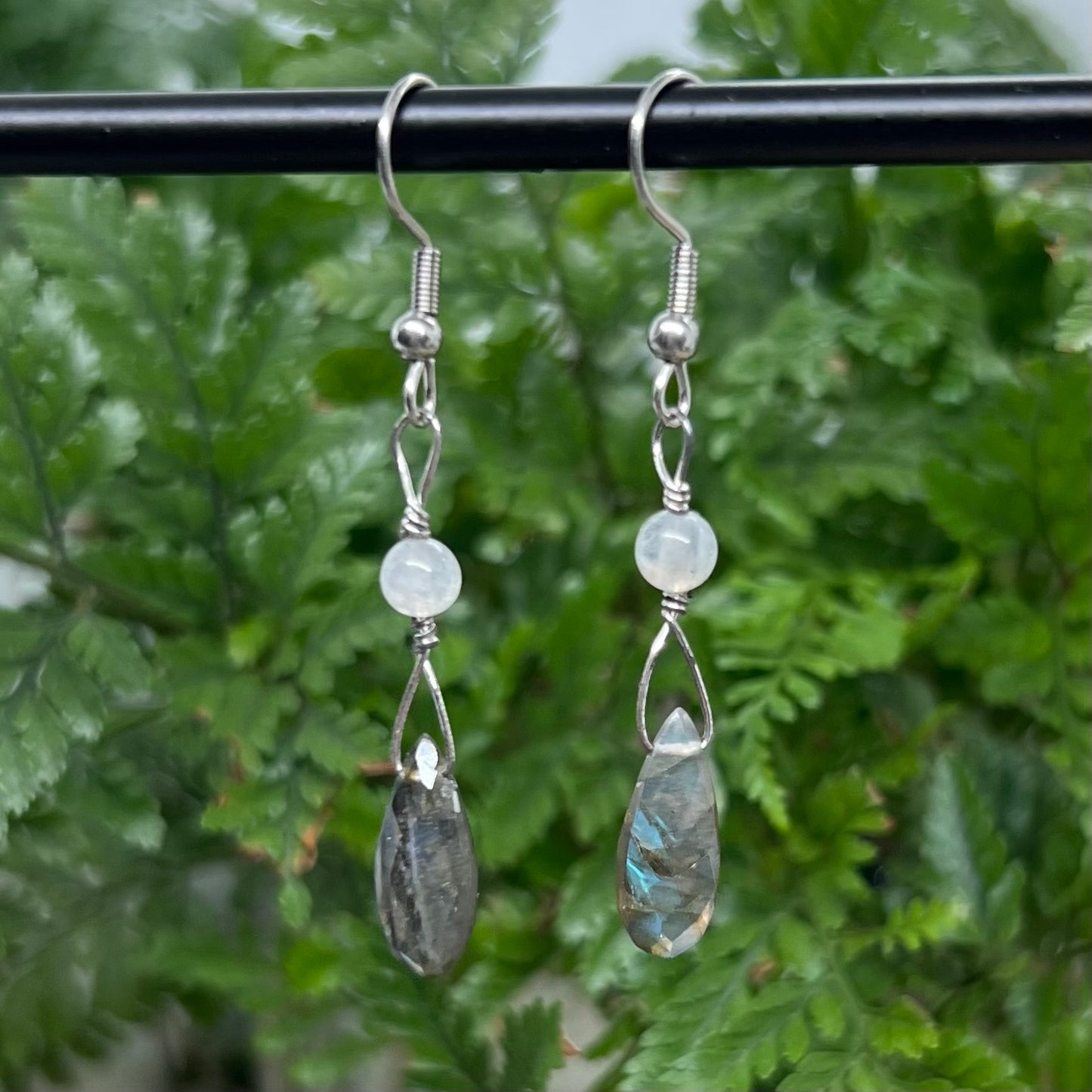 Flashy Labradorite Crystal Earrings: Transformation ∙ Inner Strength ∙ Protection