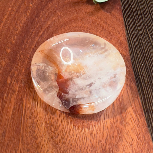 Fire Quartz Ring Dish | Sphere Stand