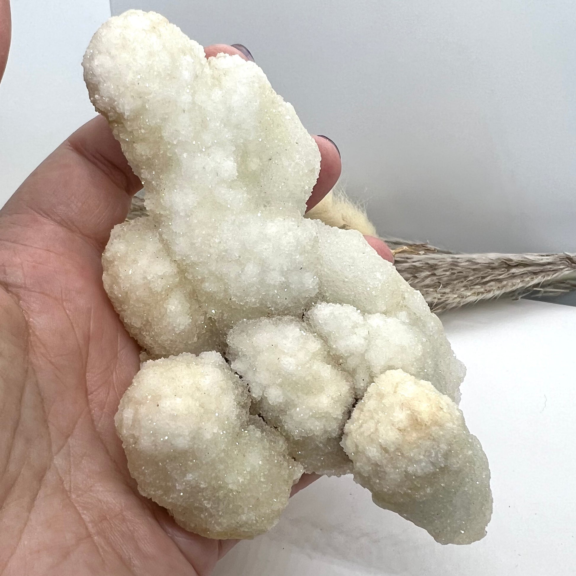 Anandalite Quartz Stalactite Flowing Cluster | Natural Rhodium included Aurora Quartz
