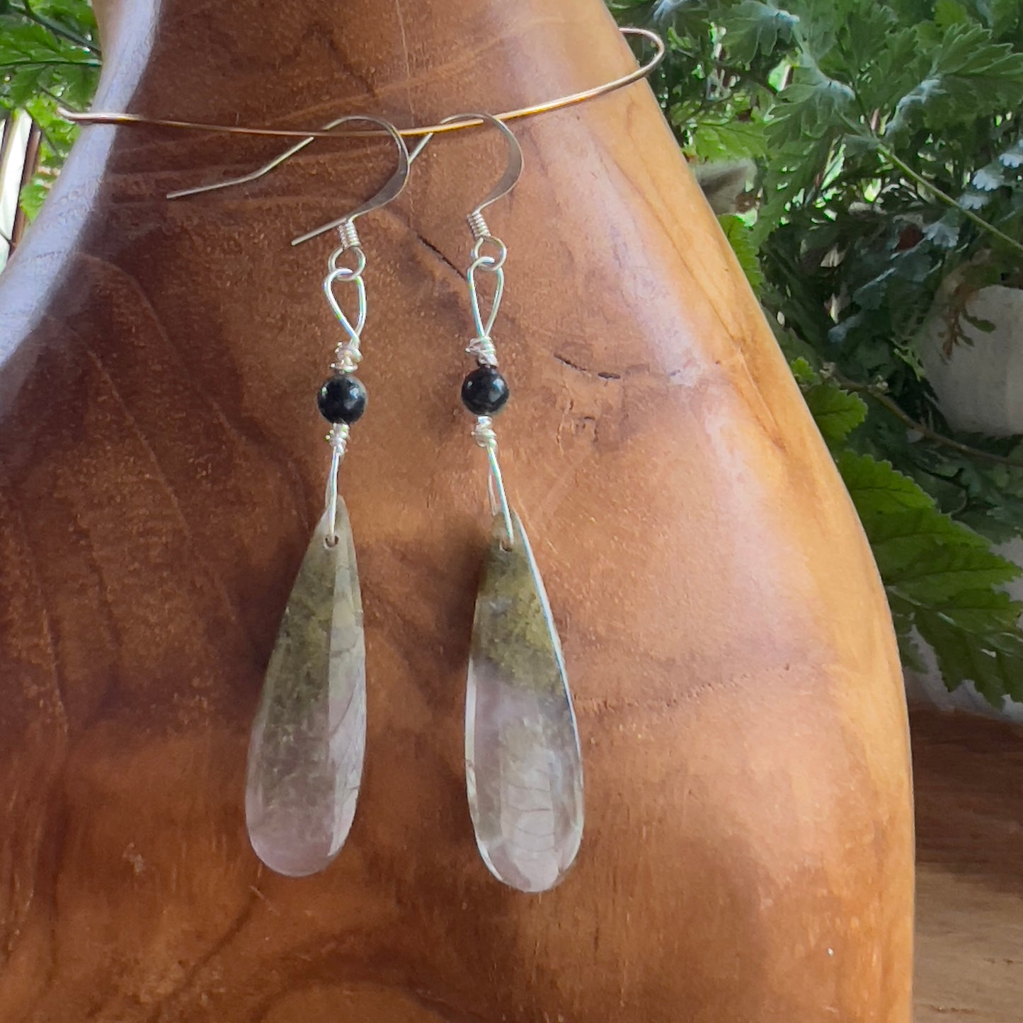 Moss Agate Crystal Earrings: Growth ∙ Healing ∙ Grounding