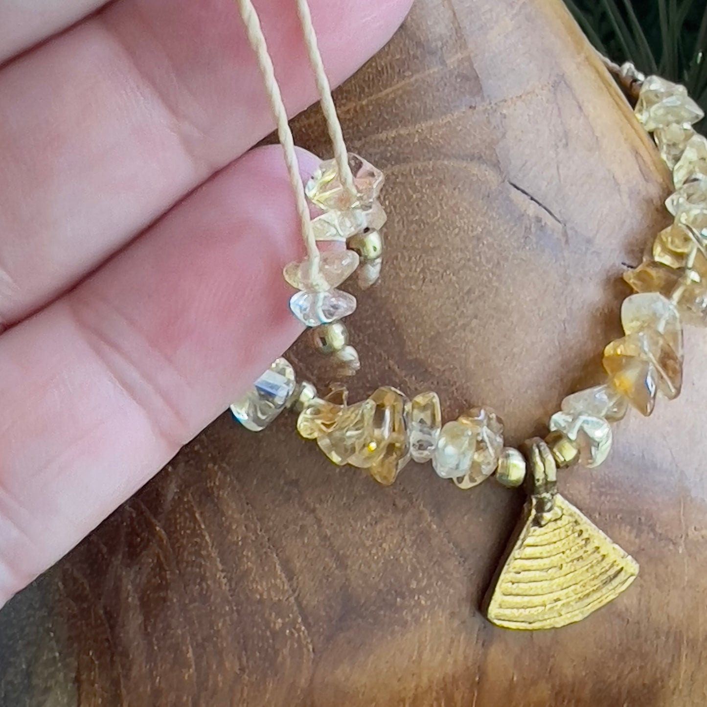Citrine & Brass Layer Necklace