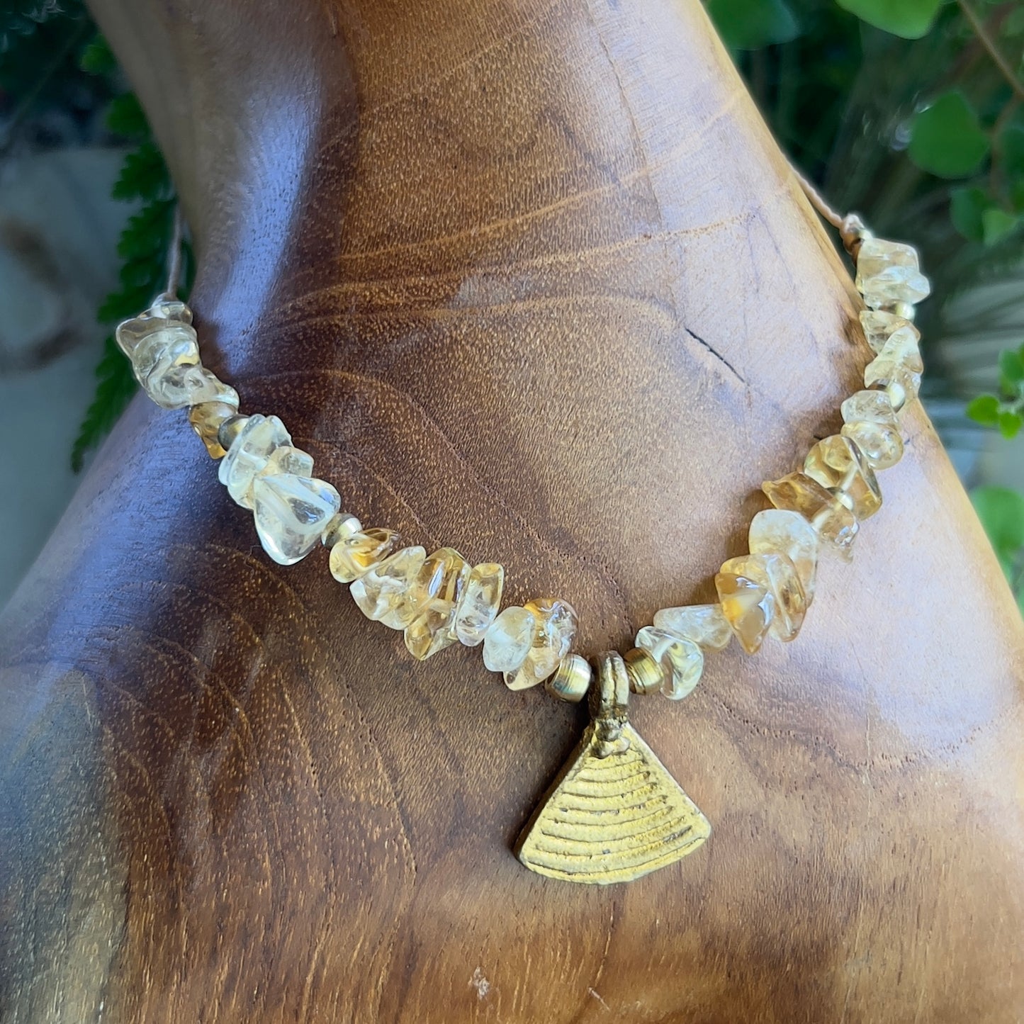 Citrine & Brass Layer Necklace