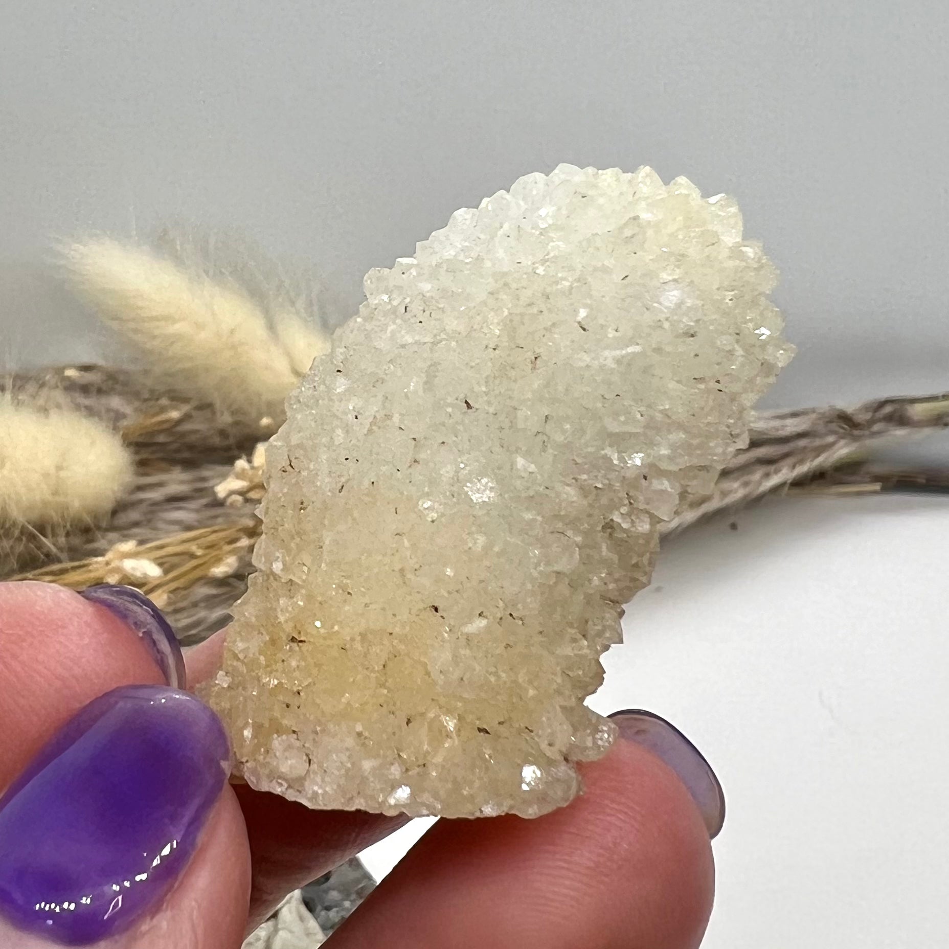 Short Anandalite Quartz Stalactite | Natural Rhodium Inclusion Quartz