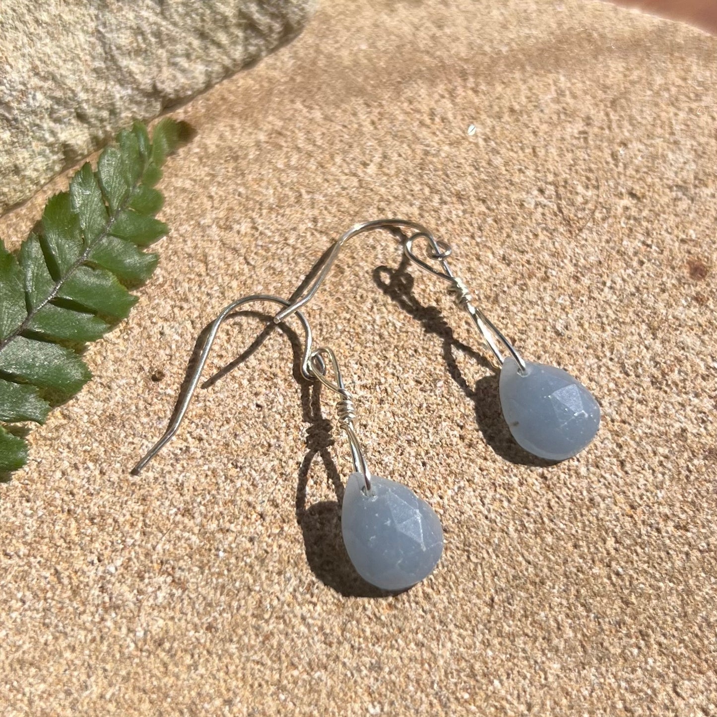 Angelite Silver Earrings: Peace of Mind ∙ Communication with Spirit ∙ Calming